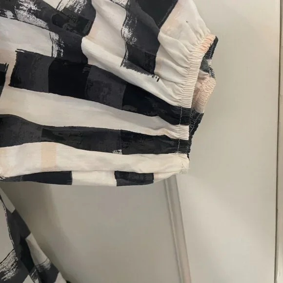 Maeve Bettina Tiered Shirt Dress Size Medium, Geometric print, puff sleeves - Picture 5 of 10